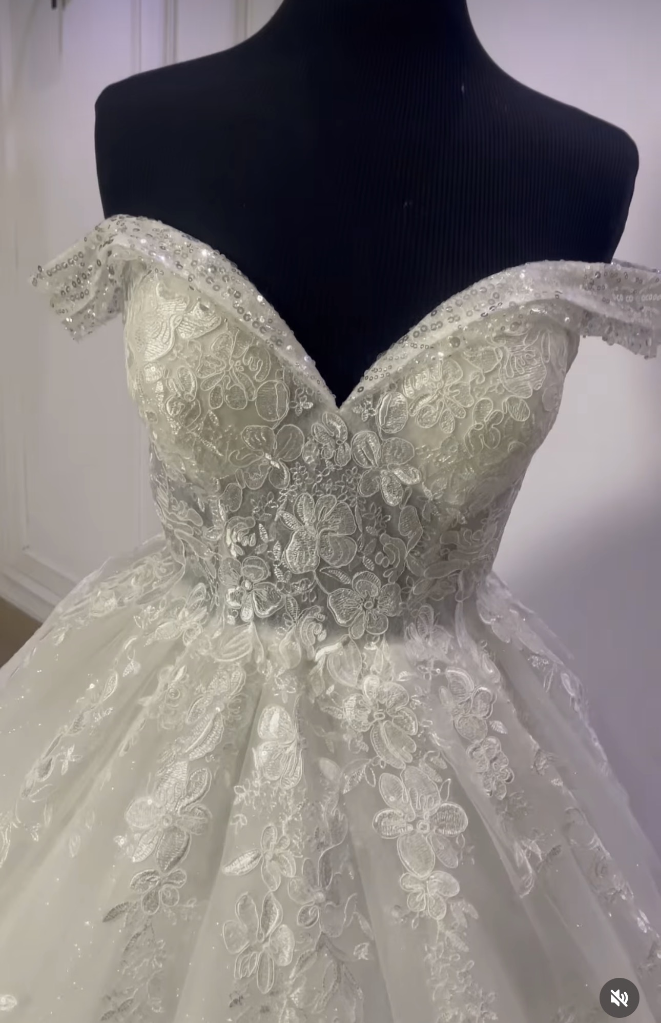 Vestido de novia princesa maguitas en lentejuelas Size L